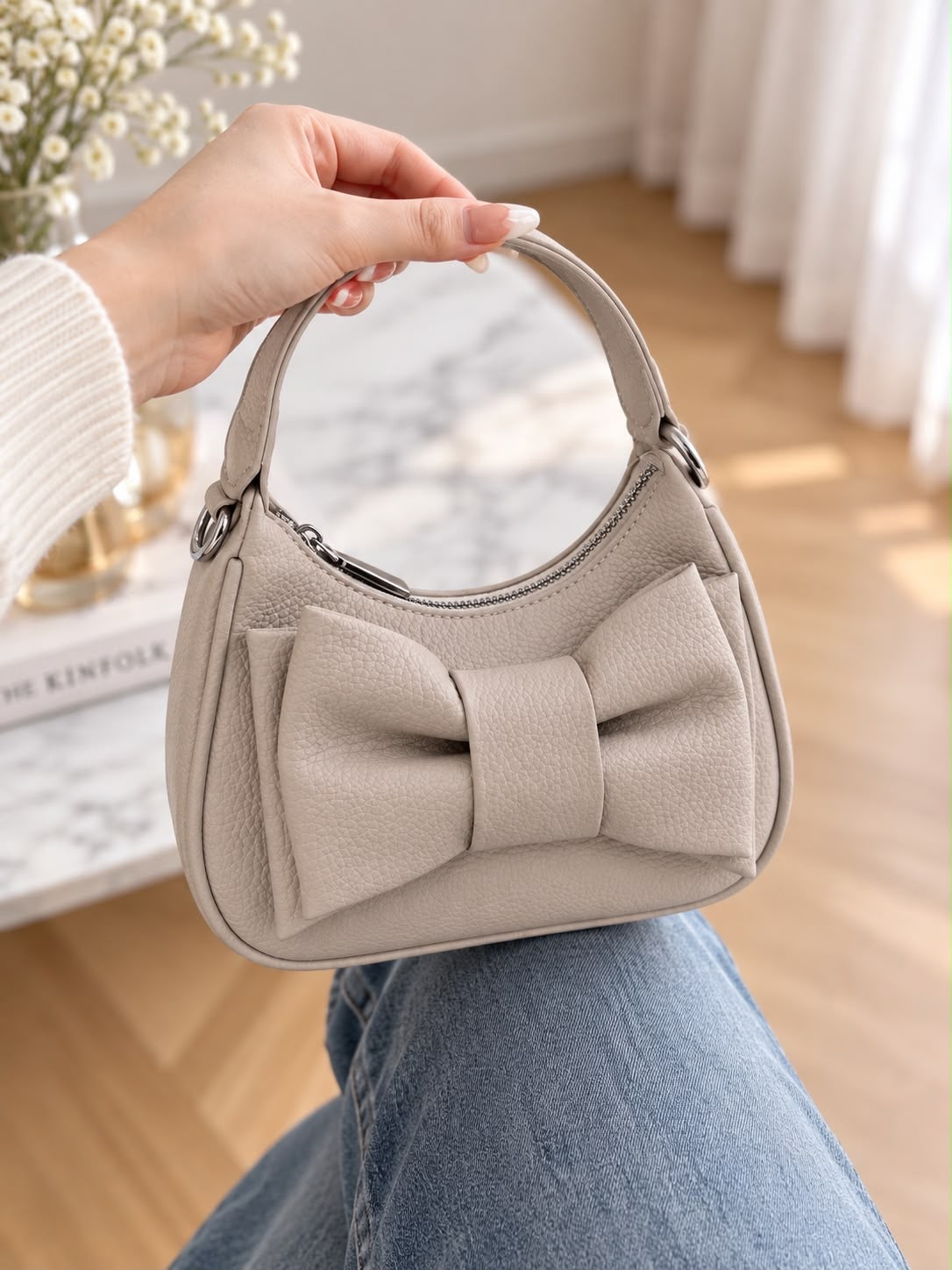 Elegant Bow Shoulder Bag