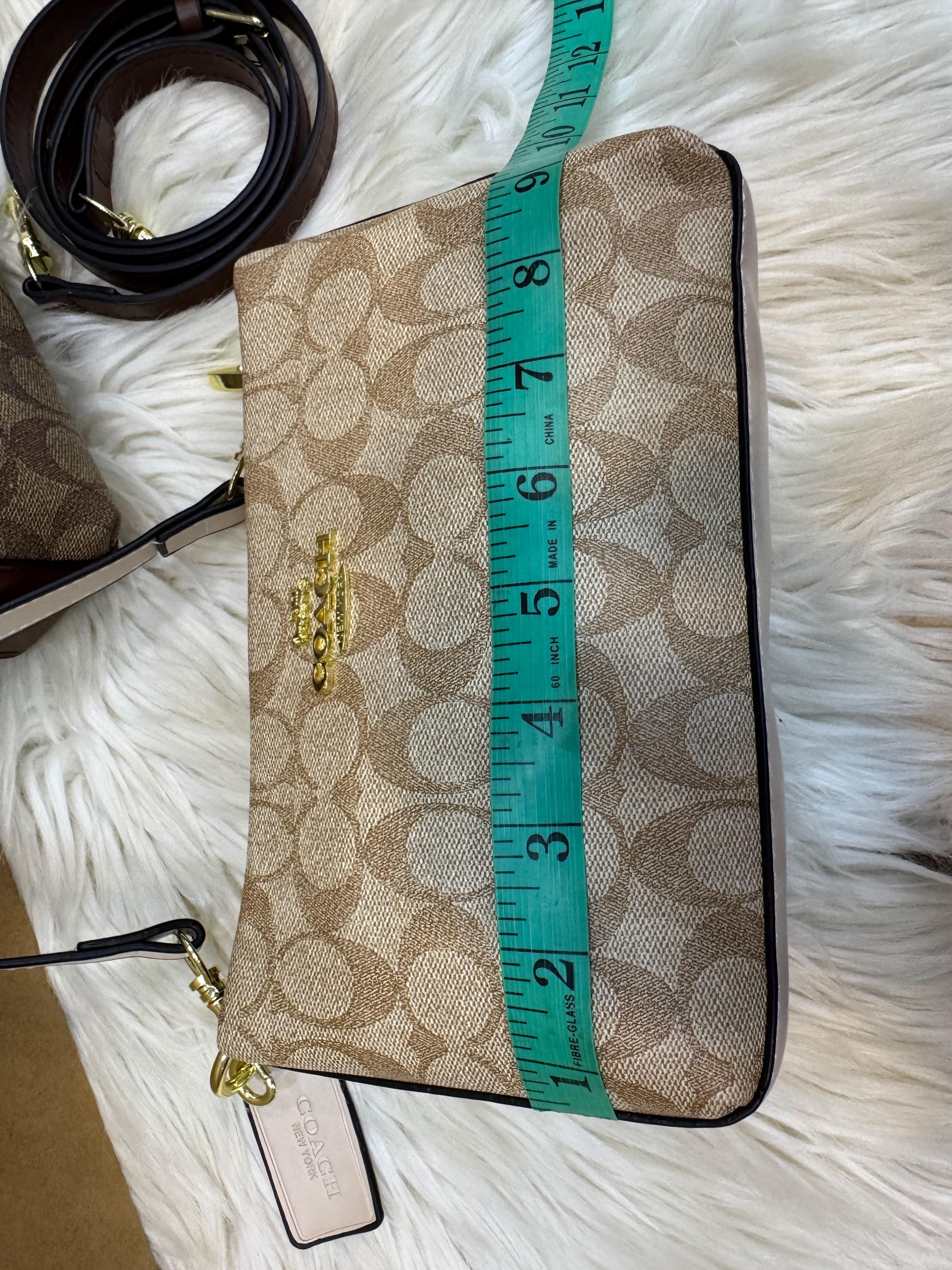 Signature canvas shoulder bag