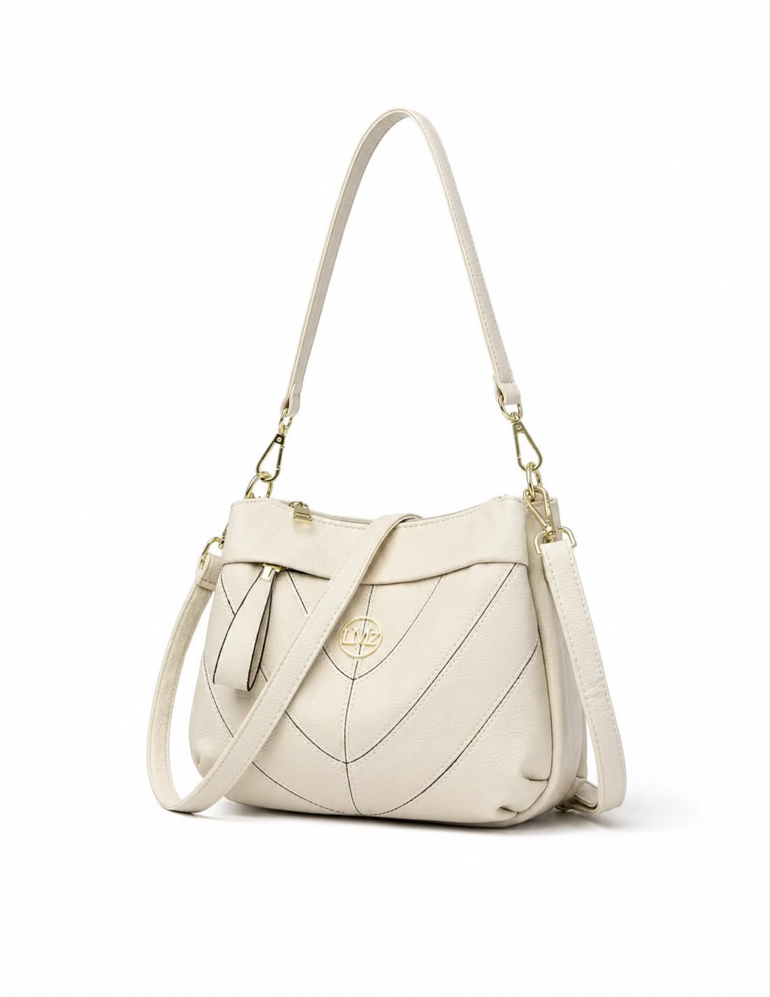 Triple Zip Hobo Bag