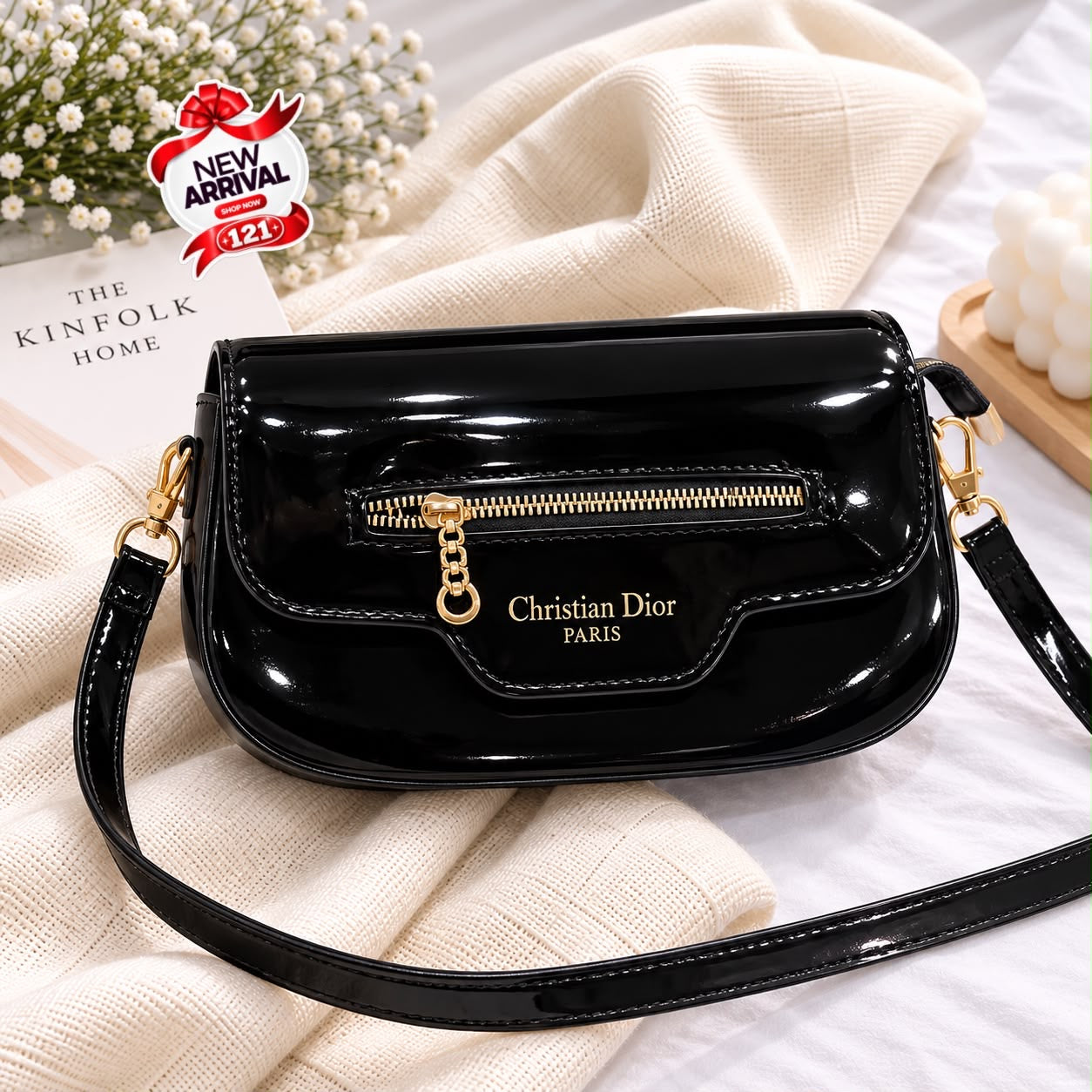 Glossy Dior Crossbody Bag