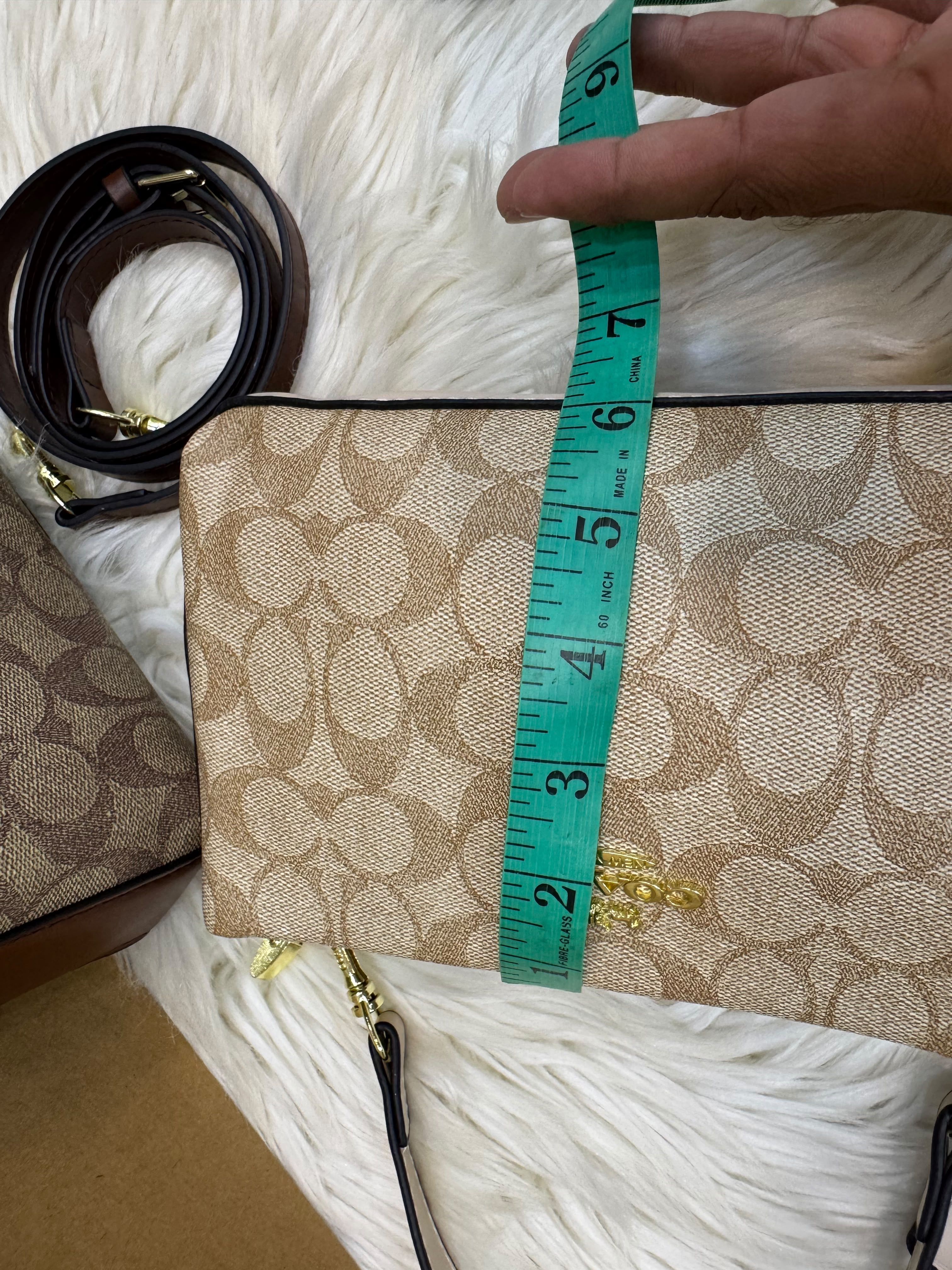 Signature canvas shoulder bag
