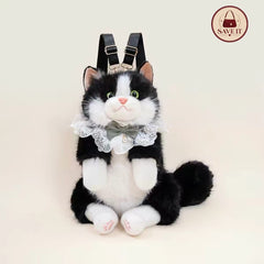 Fluffy Kitty Plush Backpack