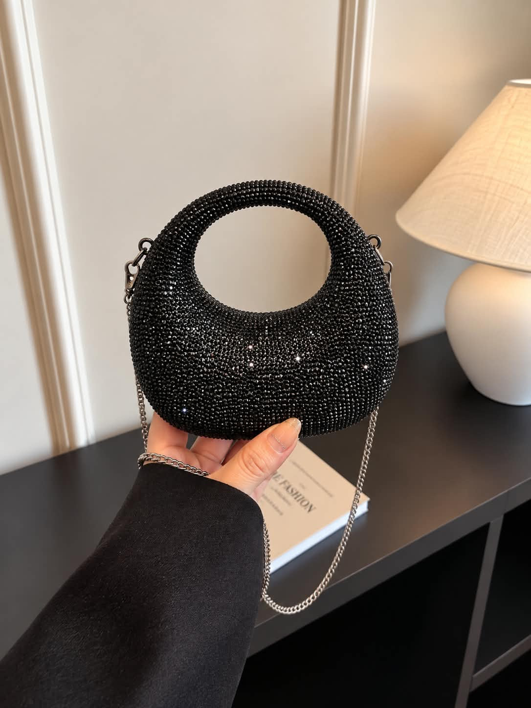 Metalic Moon Crossbody Bag For Girls