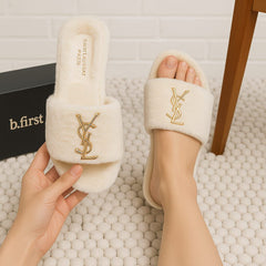 Ysl fur slides