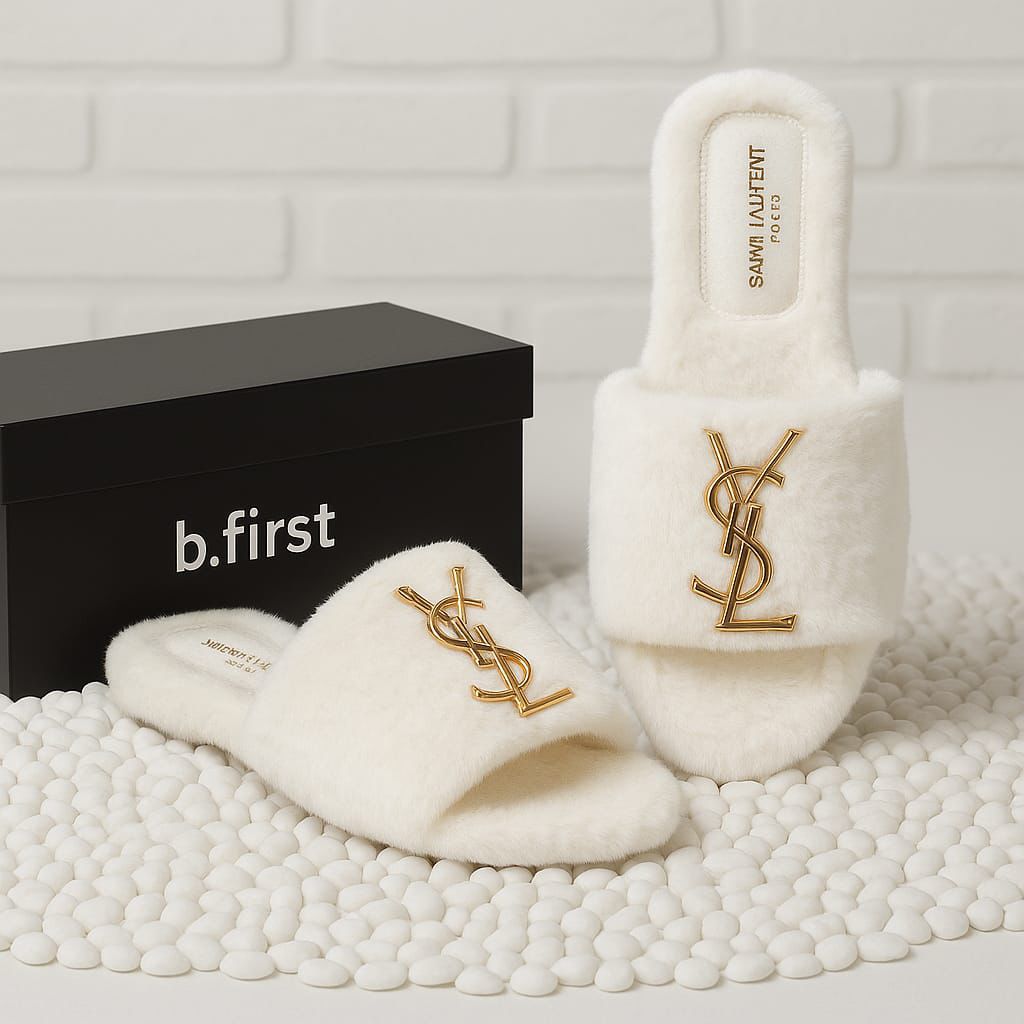 Ysl fur slides