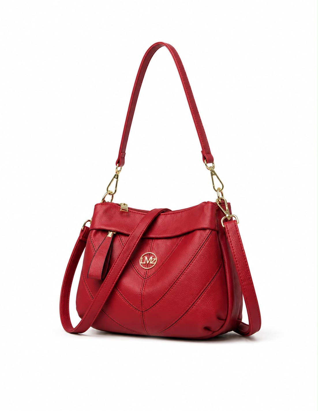 Triple Zip Hobo Bag