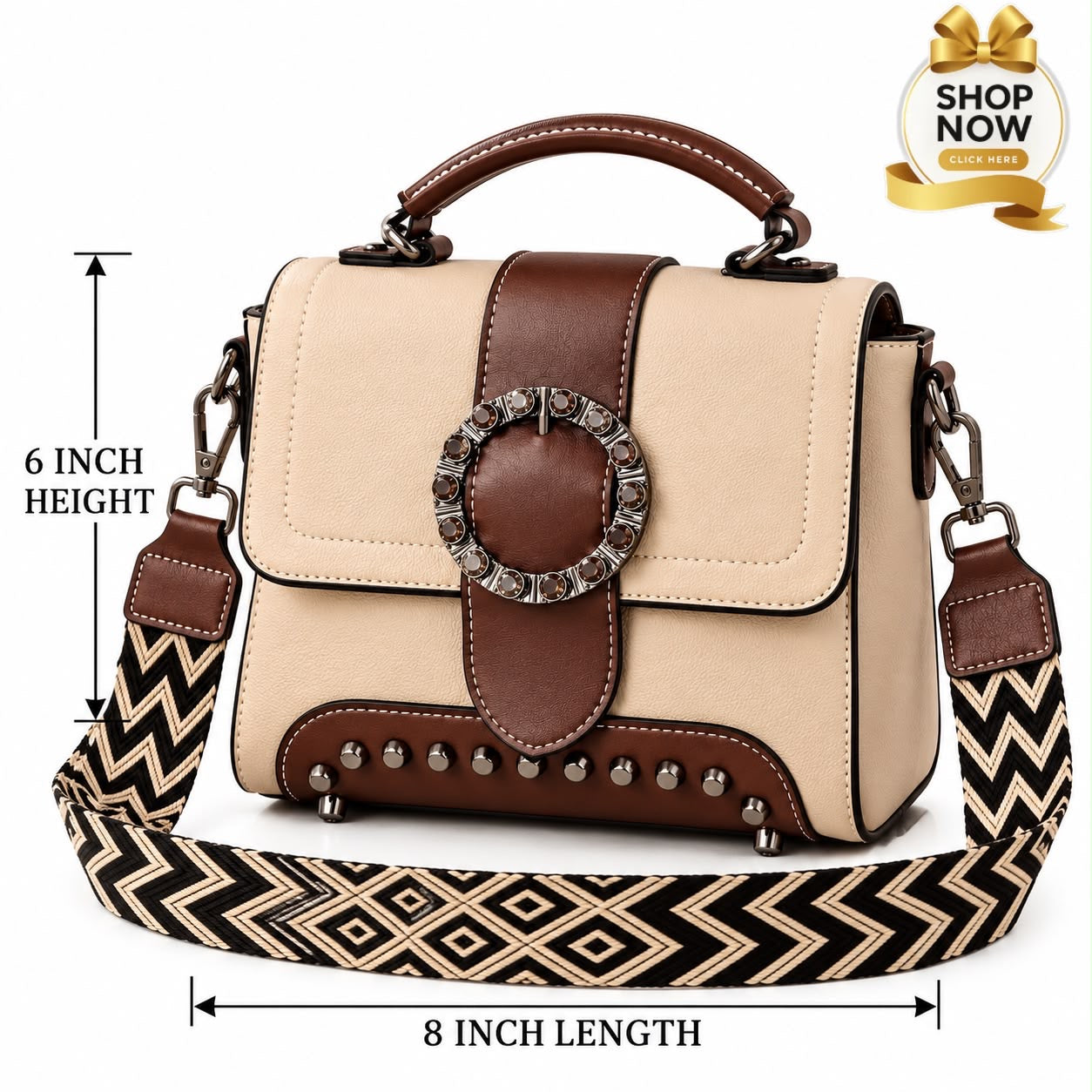 Two-Tone Handbag For Women