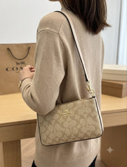 Signature canvas shoulder bag