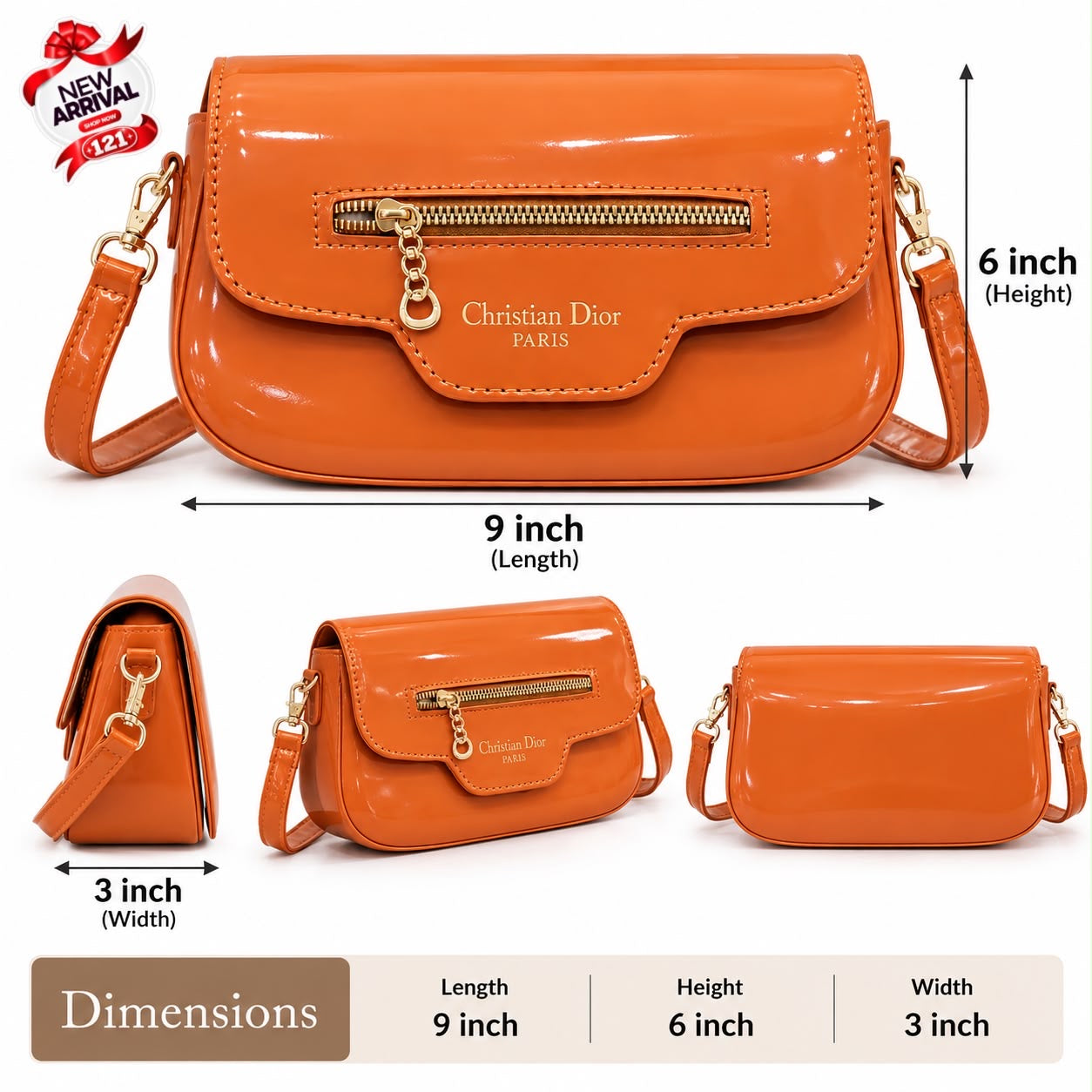 Glossy Dior Crossbody Bag