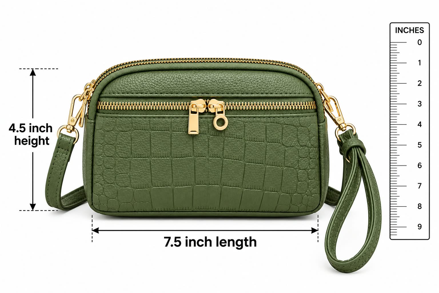 Elegance Croc Crossbody Bag