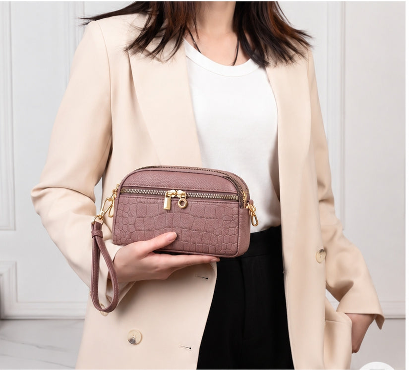 Elegance Croc Crossbody Bag