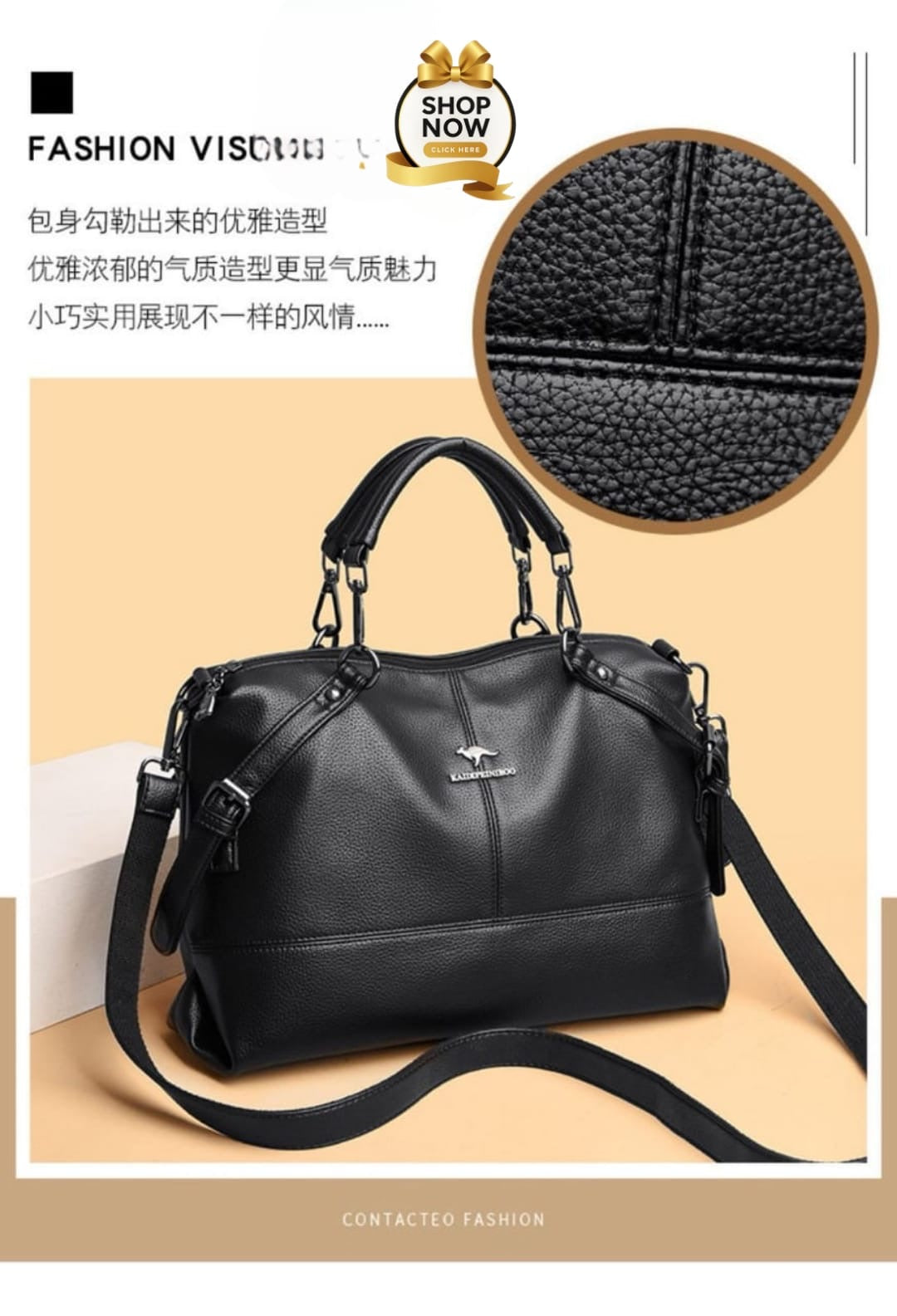Kangroo women handbag