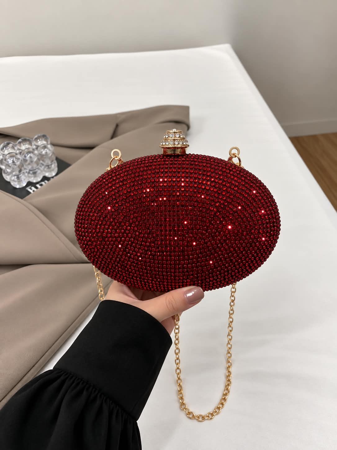 Mettalic Stone Crossbody Bag for Girls