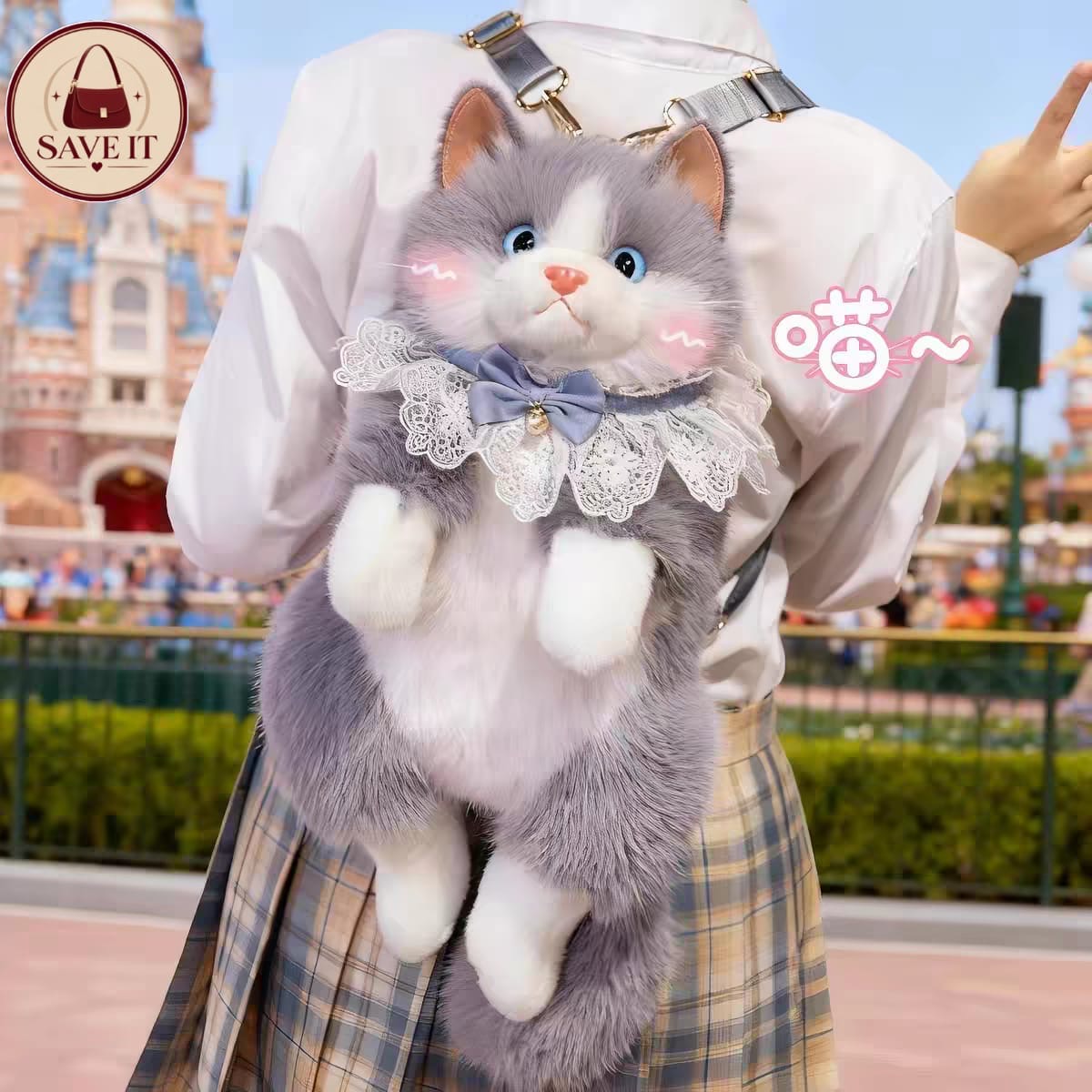 Fluffy Kitty Plush Backpack