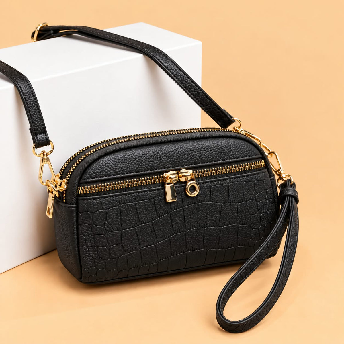Elegance Croc Crossbody Bag