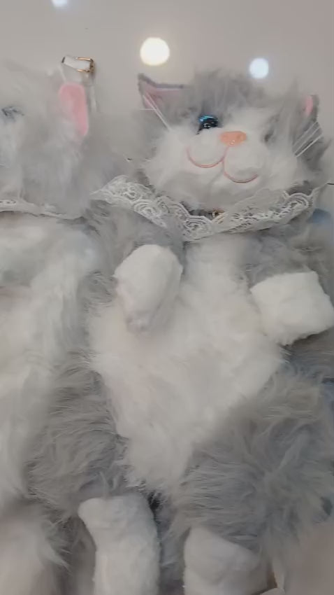 Fluffy Kitty Plush Backpack